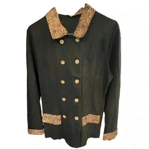 Pablo Collection Jacket stunning black animal print